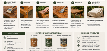 Πώς συντηρώ ξύλινα έπιπλα κήπου κάθε χρόνο