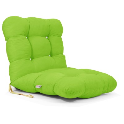 Μαξιλάρι κάθισμα με πλάτη μπαμπού σε λαχανί χρώμα