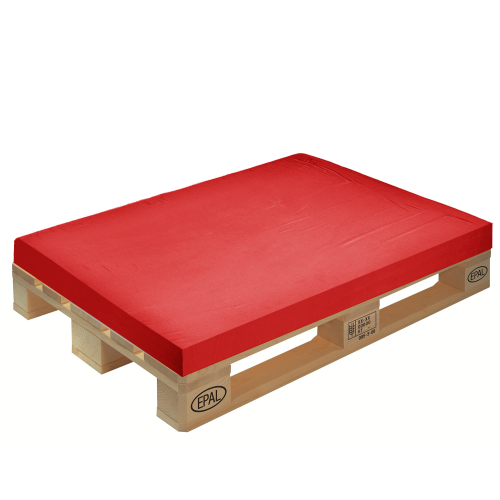 Μαξιλάρι μονόχρωμο κόκκινο για παλέτα και ευρωπαλέτα 10cm