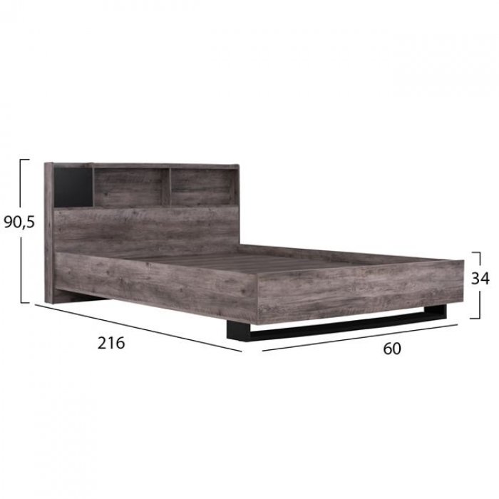 Κρεβάτι Krista Hm2272 Διπλό 150Χ200 Σταχτί Με Βέγγε | Mymegamarket.gr Κρεβάτι Krista Hm2272 Διπλό 150Χ200 Σταχτί Με Βέγγε | Mymegamarket.gr