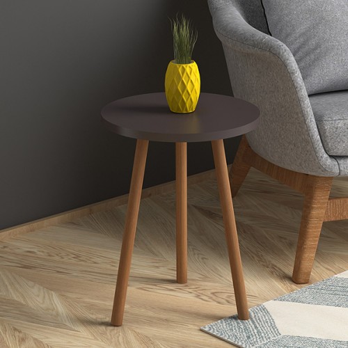 Τραπεζάκι βοηθητικό Roma χρώμα καφέ 33,5x33,5x46εκ.