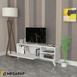 Έπιπλο τηλεόρασης Space χρώμα λευκό 120x30x42εκ.