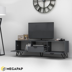 Έπιπλο τηλεόρασης Jasmine χρώμα ανθρακί 170x35x50εκ.