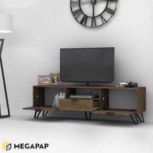 Έπιπλο τηλεόρασης Jasmine χρώμα καρυδί 170x35x50εκ.