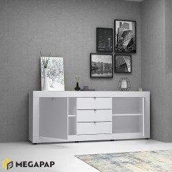 Μπουφές Ocean χρώμα λευκό 210x45x86εκ.