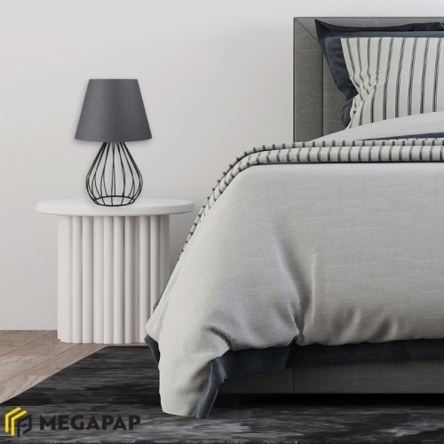 Φωτιστικό επιτραπέζιο Akerlind ύφασμα Pvc/μέταλλο χρώμα ανθρακί/μαύρο 22x17x36εκ.