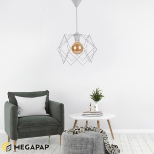 Φωτιστικό οροφής Pyant μεταλλικό μονόφωτο χρώμα λευκό 23x17x70εκ.