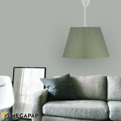 Φωτιστικό οροφής Elanor υφασμάτινο μονόφωτο χρώμα κυπαρισσί 37x21x70εκ.