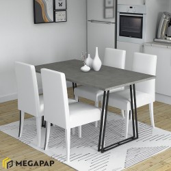 Τραπέζι Gable χρώμα γκρι σκυροδέματος 140x80x76εκ.