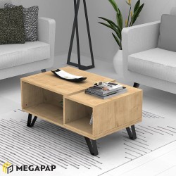 Τραπεζάκι σαλονιού Don χρώμα φυσικό οξιάς 90x55x44εκ.