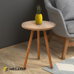 Τραπεζάκι βοηθητικό Roma χρώμα pine oak 33,5x33,5x46εκ.