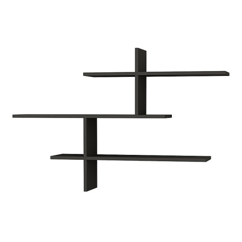 Ραφιέρα τοίχου Leo χρώμα ανθρακί 123x22x80εκ.