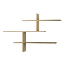 Ραφιέρα τοίχου Leo χρώμα sapphire oak 123x22x80εκ.