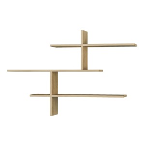 Ραφιέρα τοίχου Leo χρώμα sapphire oak 123x22x80εκ.