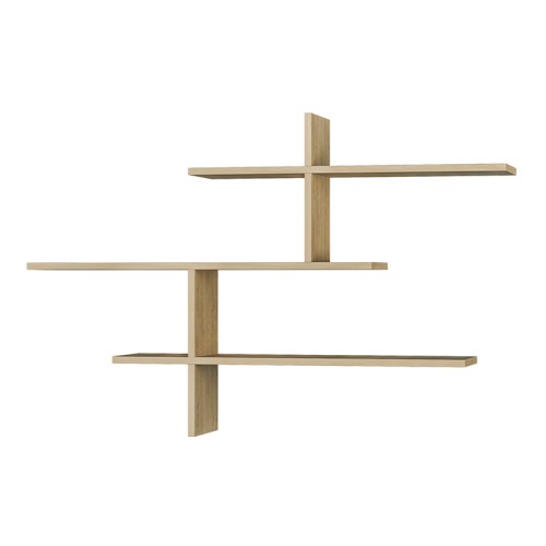 Ραφιέρα τοίχου Leo χρώμα sapphire oak 123x22x80εκ.