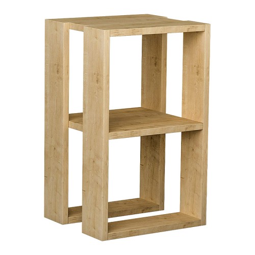Κομοδίνο - Τραπεζάκι βοηθητικό Lonie χρώμα sapphire oak 34x30x55εκ.