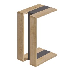 Τραπεζάκι βοηθητικό Muju χρώμα sapphire oak/ανθρακί 30x40x57εκ.