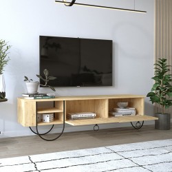 Έπιπλο τηλεόρασης Norfolk χρώμα sapphire oak 151x35x43εκ.