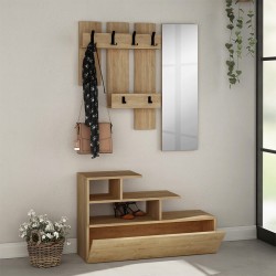 Έπιπλο εισόδου Vesty χρώμα sapphire oak 100x30x61εκ.