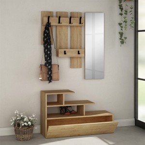 Έπιπλο εισόδου Vesty χρώμα sapphire oak 100x30x61εκ.