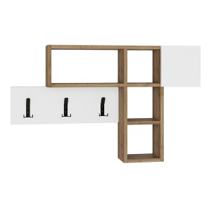 Κρεμάστρα τοίχου Game χρώμα sapphire oak - λευκό 99,5x15x61εκ.