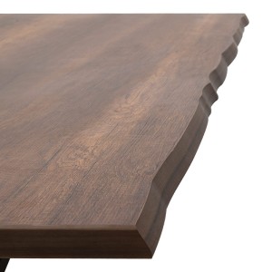 Τραπέζι Walter Mdf - μεταλλικό χρώμα καρυδί 140x80x75εκ.