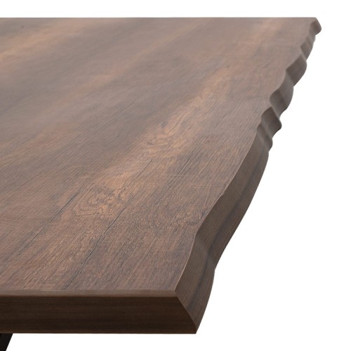 Τραπέζι Walter Mdf - μεταλλικό χρώμα καρυδί 140x80x75εκ.