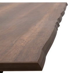 Τραπέζι Walter Mdf - μεταλλικό χρώμα καρυδί 200x100x75εκ.
