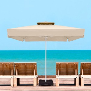 Ομπρέλα επαγγελματική Juno τηλεσκοπική αλουμινίου χρώμα εκρού 3,5x3,5m.