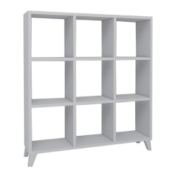 Βιβλιοθήκη Saul χρώμα λευκό 88,2x20x88,2εκ.