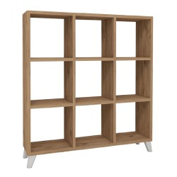 Βιβλιοθήκη Saul χρώμα pine oak 88,2x20x88,2εκ.