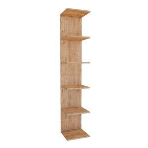 Βιβλιοθήκη - Ραφιέρα τοίχου Ogden χρώμα pine oak 34,5x30x180εκ.
