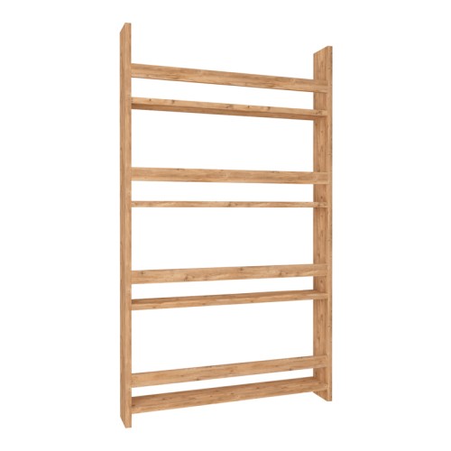 Επιτοίχια βιβλιοθήκη - ραφιέρα Montessori χρώμα pine oak 74x10x120εκ.