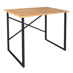 Γραφείο εργασίας Rilke χρώμα μαύρο - pine oak 90x60x75εκ.