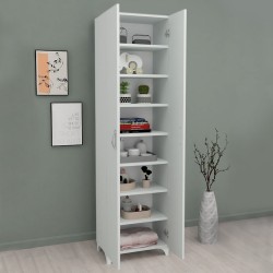 Ντουλάπα - Παπουτσοθήκη Lilly χρώμα λευκό 49x32x178εκ.