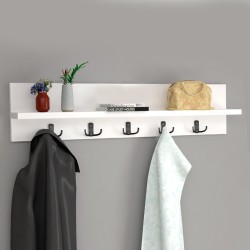 Κρεμάστρα τοίχου Kery χρώμα λευκό 80x11x18εκ.