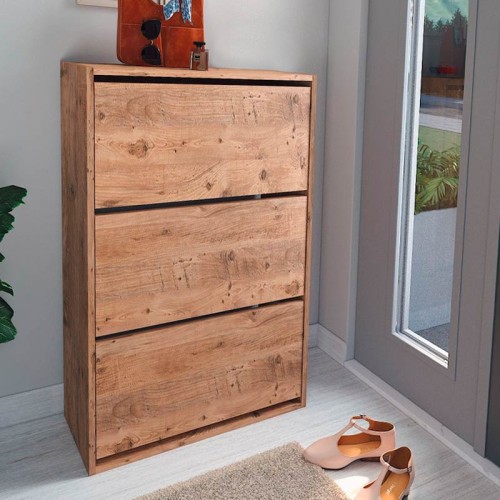 Παπουτσοθήκη Nave 18 ζευγών χρώμα pine oak 73,6x24x110εκ.