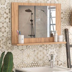 Καθρέπτης μπάνιου Devlin χρώμα pine oak 60x10x45εκ.