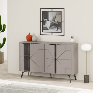 Μπουφές Dune χρώμα ανοιχτή μόκα 123x35x77,4εκ.