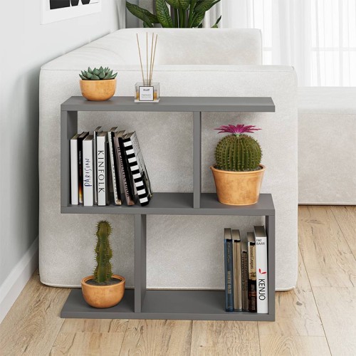 Τραπεζάκι βοηθητικό Homemania χρώμα ανθρακί 60x20x60εκ.