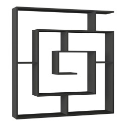 Βιβλιοθήκη Labirent χρώμα ανθρακί 125x22x129εκ.