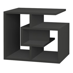 Τραπεζάκι βοηθητικό Labirent χρώμα ανθρακί 54x40x45εκ.