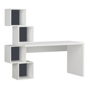Γραφείο εργασίας Balance χρώμα λευκό 153,5x60x140εκ
