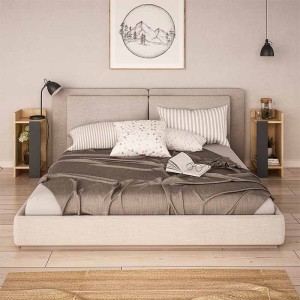 Κομοδίνο Elos σετ 2 τεμαχίων χρώμα sapphire oak - ανθρακί 25x27x60εκ.