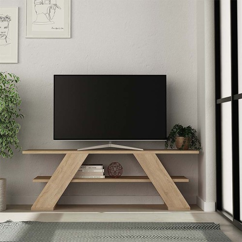 Έπιπλο τηλεόρασης Farfalla χρώμα sapphire oak 120x33,5x40εκ.