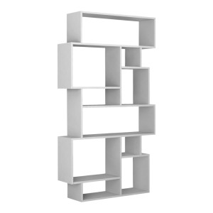 Βιβλιοθήκη Karmato χρώμα λευκό 96x25,5x168,5εκ.