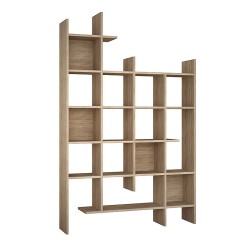 Βιβλιοθήκη Manco χρώμα sapphire oak 122x25,5x188εκ.