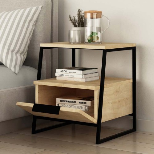 Κομοδίνο Pal χρώμα sapphire oak 45x40x50εκ.