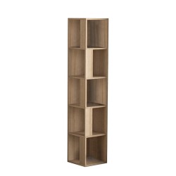 Βιβλιοθήκη γωνιακή Piano χρώμα sapphire oak 31,4x31,4x158,9εκ.