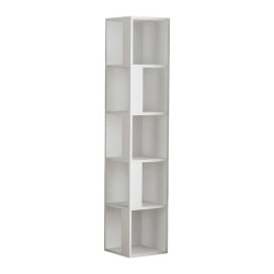 Βιβλιοθήκη γωνιακή Piano χρώμα λευκό 31,4x31,4x158,9εκ.